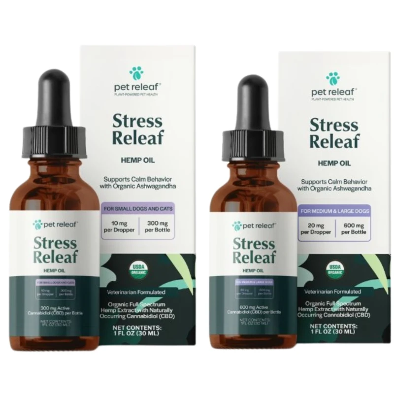 Aceite Calmante con CBD Pet Releaf Stress Releaf para Perros