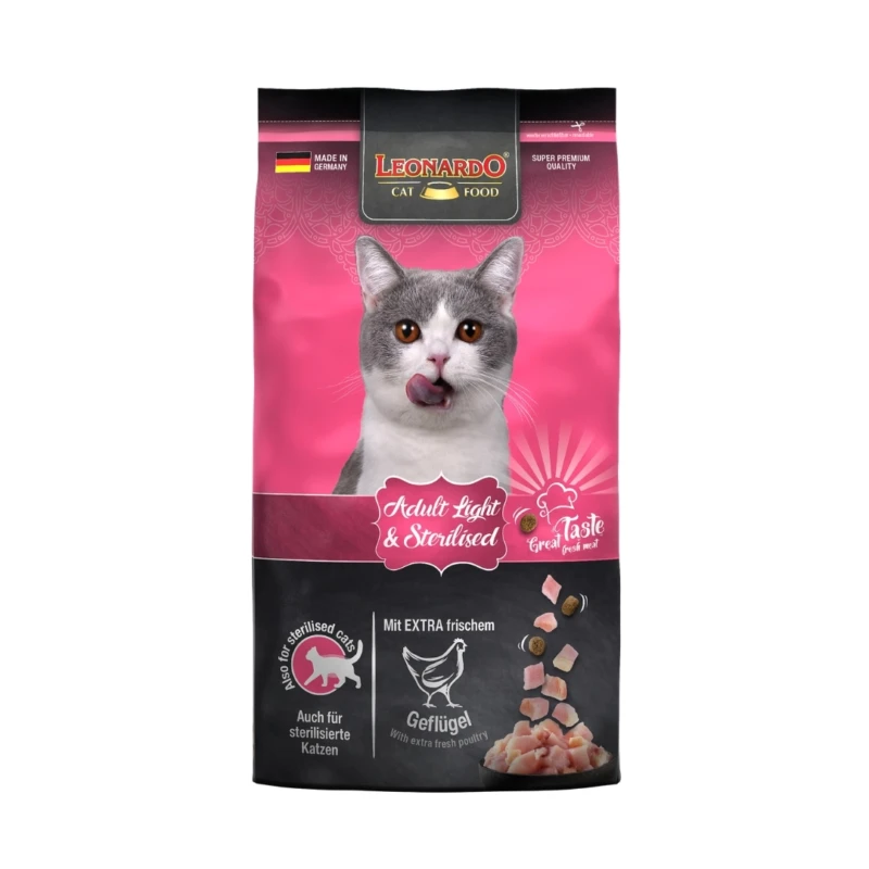 Alimento light para gatos esterilizados Leonardo Adult Light & Sterilised en Costa Rica