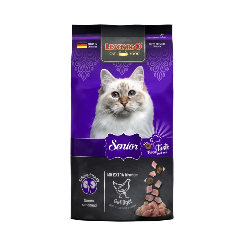 Alimento para gatos senior 10+ años Leonardo Senior en Costa Rica