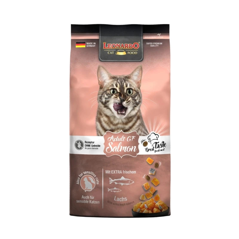Alimento sin cereales para gatos sensibles con salmón Leonardo Adult Grain-Free Salmon en Costa Rica