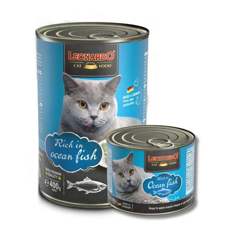 Alimento húmedo premium para gatos Leonardo Rich In Oceanfish