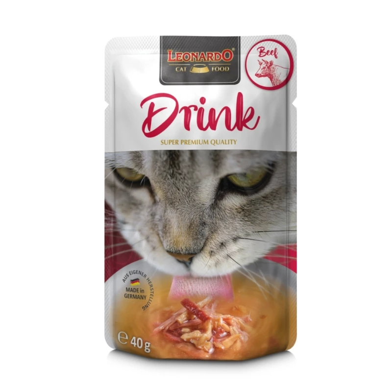 Complemento líquido para gatos Leonardo Drink Beef 40 g